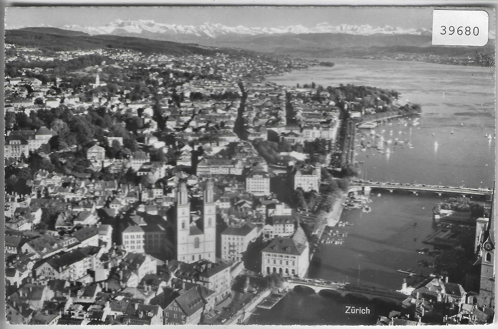 Cartoline postali: Flugaufnahme Zürich – Usato da Ettingen venduto da Kartenplanet