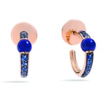 Neue Pomellato M‘ama non M‘ama Ohrringe mit Lapislazuli