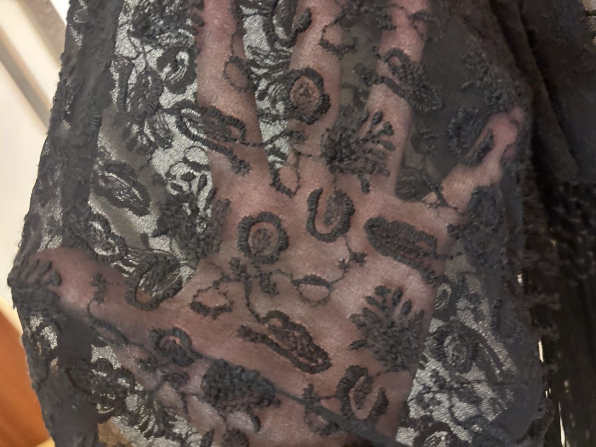 Arte internazionale: Caftan Mango schwarz Spitze Fransen – Nuovo (secondo la descrizione) da Baden venduto da Tiffany6878 2