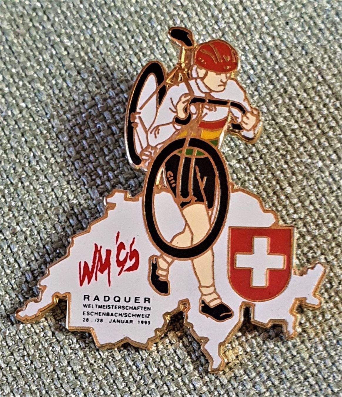 Plaketten & Abzeichen: C039 - Pin Radquer WM Eschenbach Schweiz – Gebraucht aus Reinach BL von Boston-Verkauf
