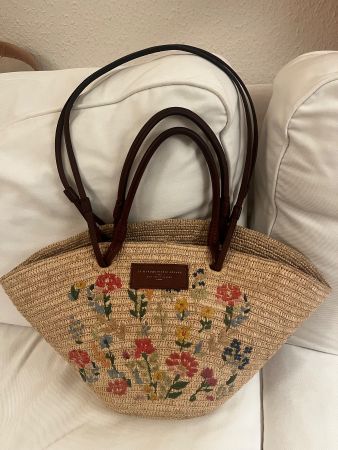 Sac à main Sézane en raphia multicolore d'occasion