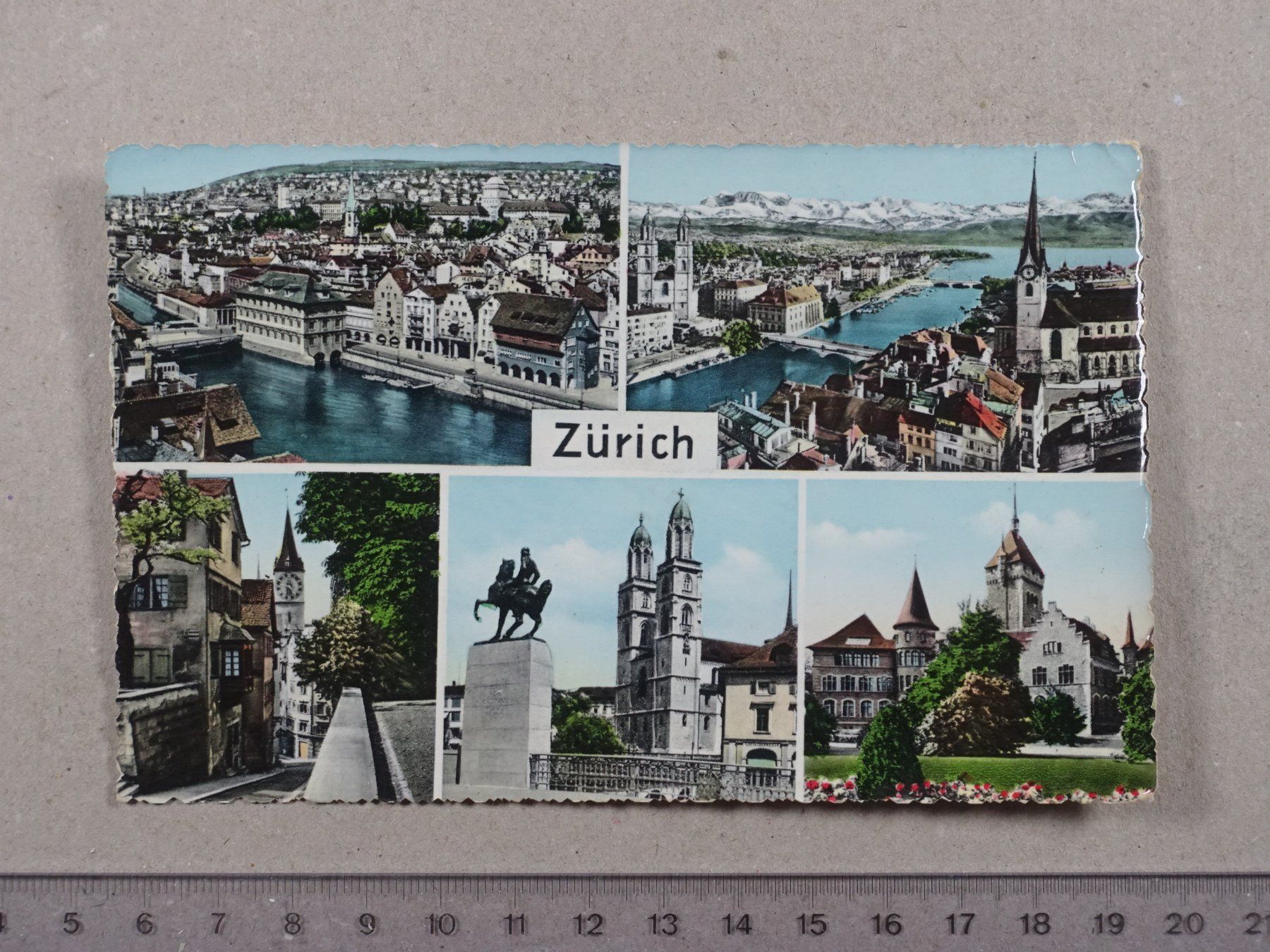 Ansichtskarten: Zürich, 1959 – Gebraucht aus Lenzburg von fh1