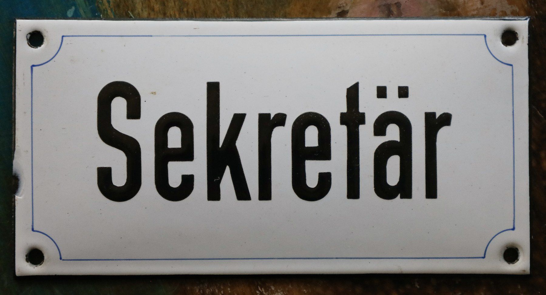 Schilder: Emailschild "Sekretär" – Gebraucht aus Birrwil von brandschatz_birrwil 3