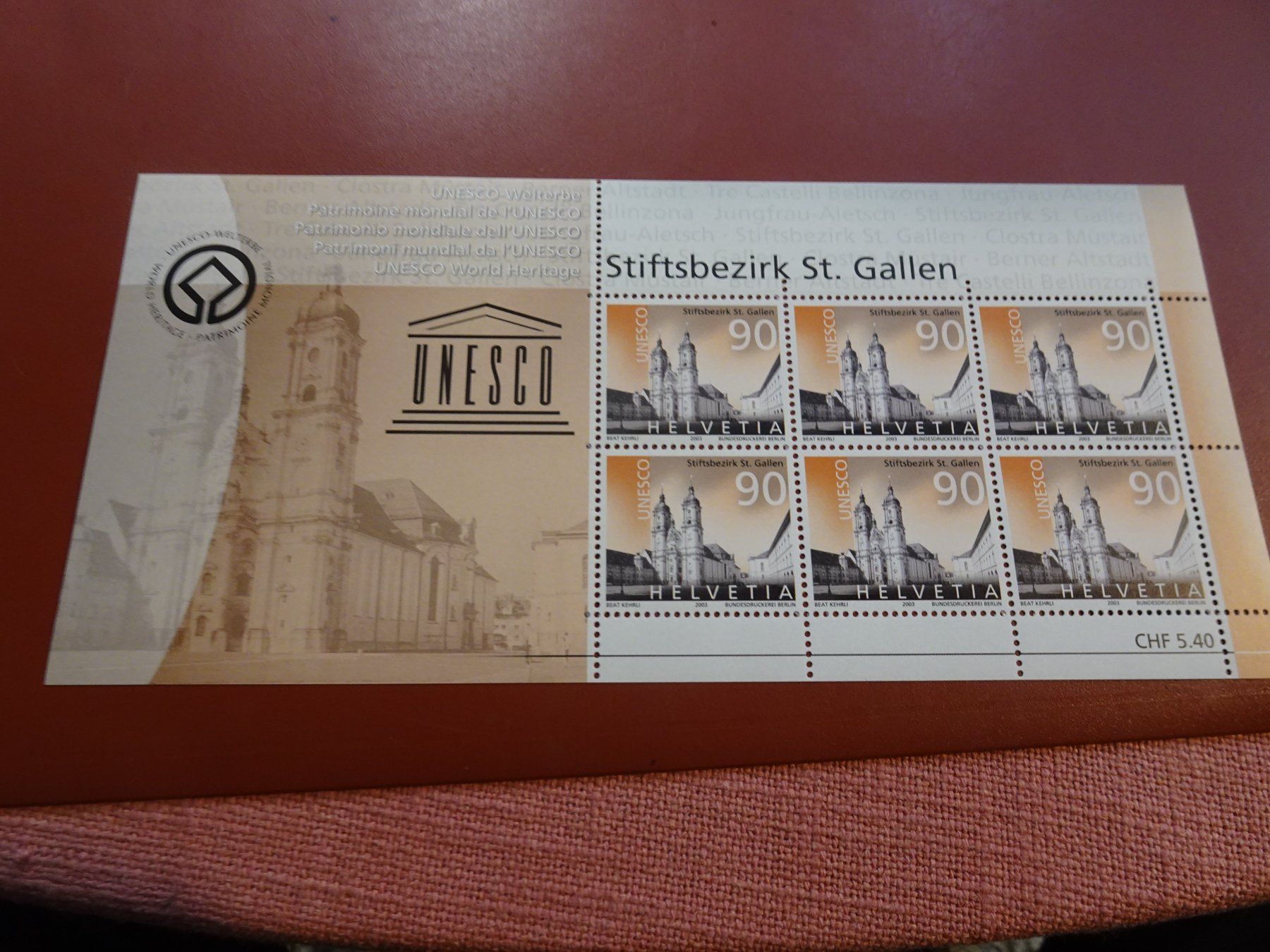 Tutti i francobolli: 2005, KLEINBOGEN, POSTFRISCH, UNESCO, STIFTSBEZIRK – Nuovo (secondo la descrizione) da Eschenbach SG venduto da eDaisy