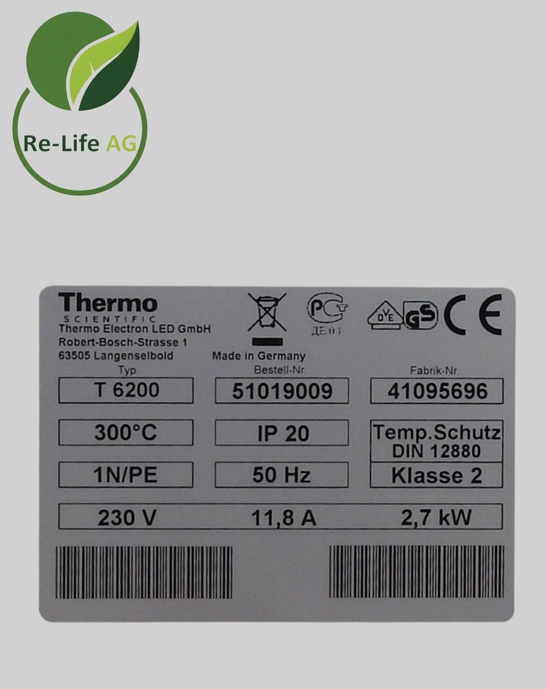 Thermo Fisher Scientific Tutte le macchine: Thermo Scientific T 6200 Drying Oven – Usato da Reinach BL venduto da Re-LifeAG_Labor 7