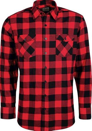 Flanell Hemd Holzfäller  Langarm rot schwarz Gr.L/XL/2LX