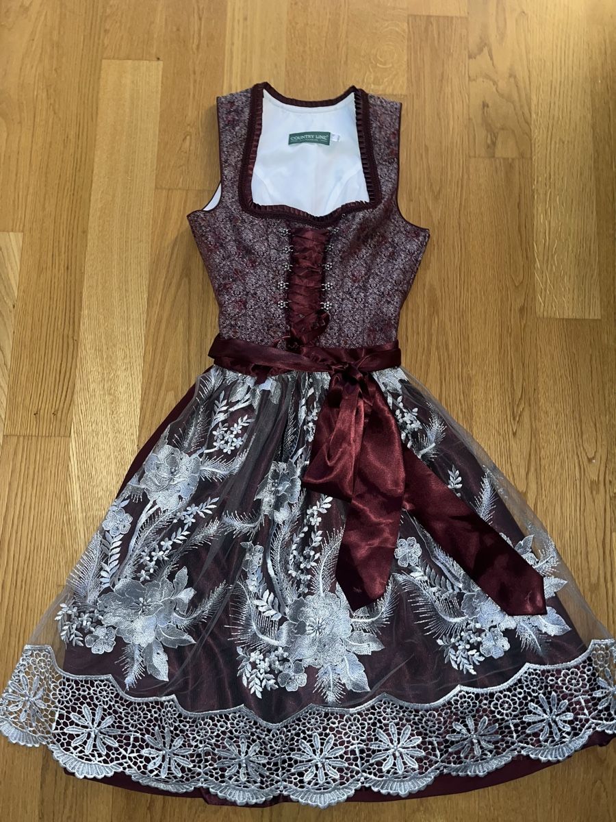Vestiti: Dirndl Weinrot-Silber – Usato da Luzern venduto da ladaina