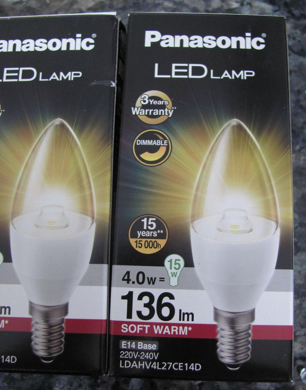 Lampen: 3 stück 4W Panasonic Led Birne E14 dimmbar – Neu und originalverpackt aus Uerkheim von Kaufoption 1