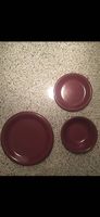 Set di piatti e ciotole bordeaux 12 x3 