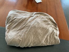 Drap-housse neuf 180-200 cm couleur noisette
