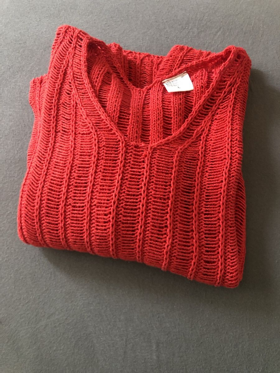 Pullover & Sweatshirts: Vintage Sommer Strickpullover rot, Gr. L – Gebraucht aus Zürich von ingelish 1
