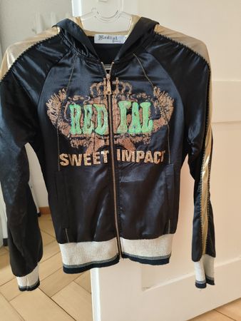Redial Jacke Gr. S Sportjacke schwarz gold Glitzer