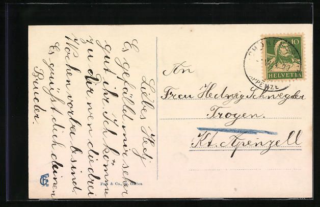 Cartoline postali: Schönengrund, Gesamtansicht mit Umgebun – Usato da Berlin venduto da bartko-reher 1