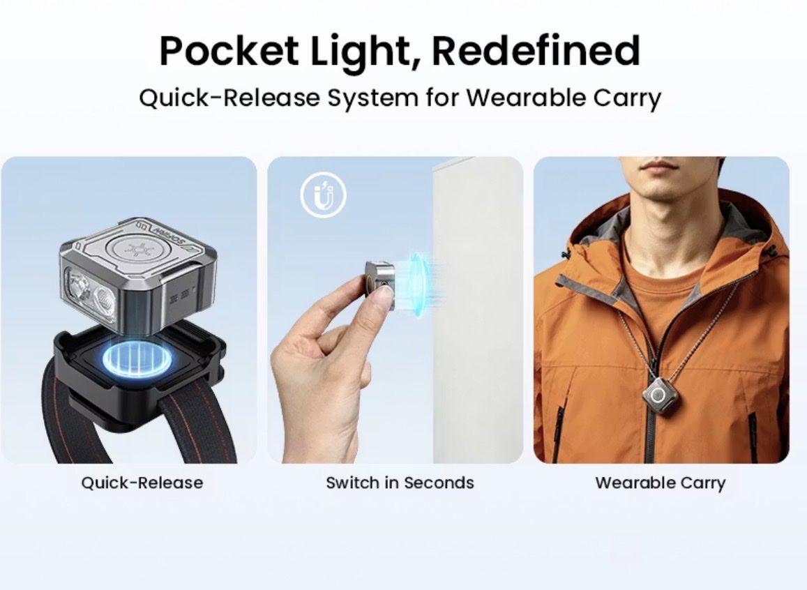 Lampade: Neu: Sofirn SE1 Armband-LED. Grau, Blau oder Orange – Nuovo e nell'imballaggio originale da Arbon venduto da Helmuth 8