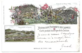 Schlacht am Stoss 1405 (AR) Hist. CH-Postkarte - Litho  1898