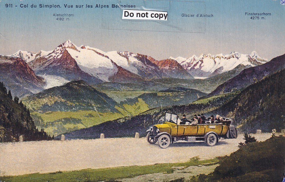 Cartoline postali: Simplon - Hospiz -Pass & -Strasse  VS  -   5  diverse Karten – Usato da Brig venduto da Valcards54 3
