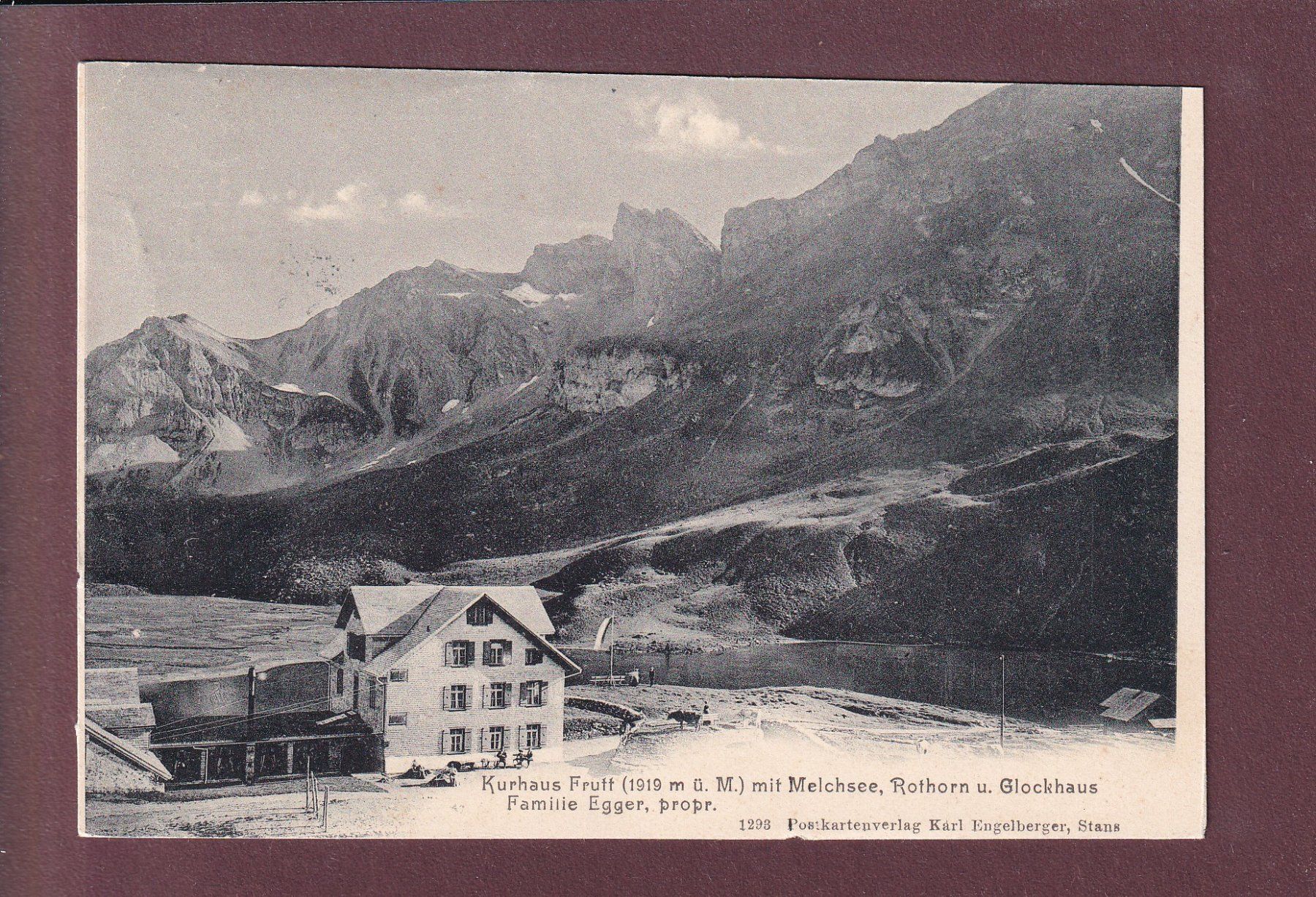 Cartes postales: Kurhaus FRUTT - Melchsee - Fam. Egger - 1918 – D'occasion à Pully par nicecards