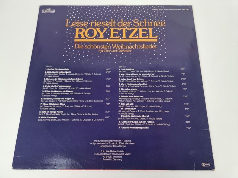 Vinyles: LP ,,Roy Etzel Leise Rieselt der Schnee'' – D'occasion à Urtenen-Schönbühl par Restwert_Schoenbuehl 1