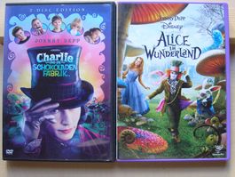 Alice im Wunderland&Charlie+die Schokoladen Fabrik 2-DVD Set
