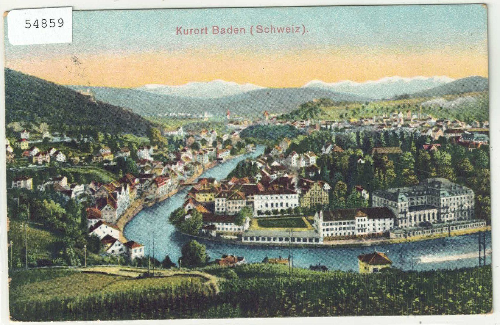 Cartoline postali: Kurort Baden - Generalansicht – Usato da Ettingen venduto da Kartenplanet