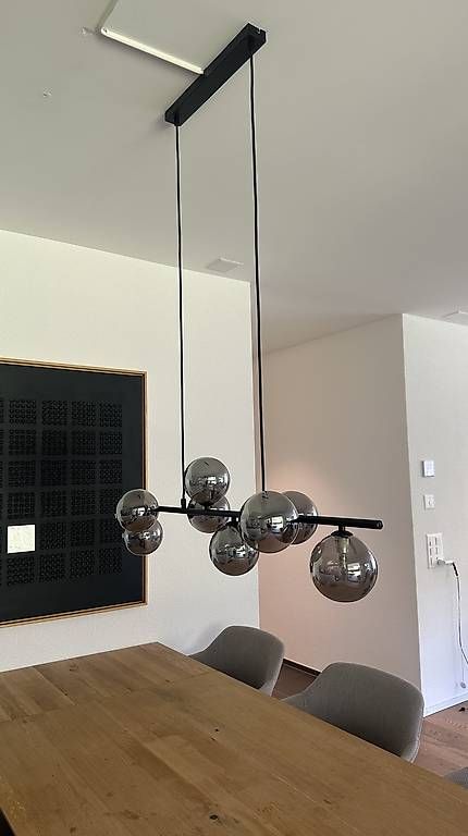 Lampade: Wunderschöne Esszimmerlampe Rauchglas – Usato da Gossau SG venduto da ReRaGa 1