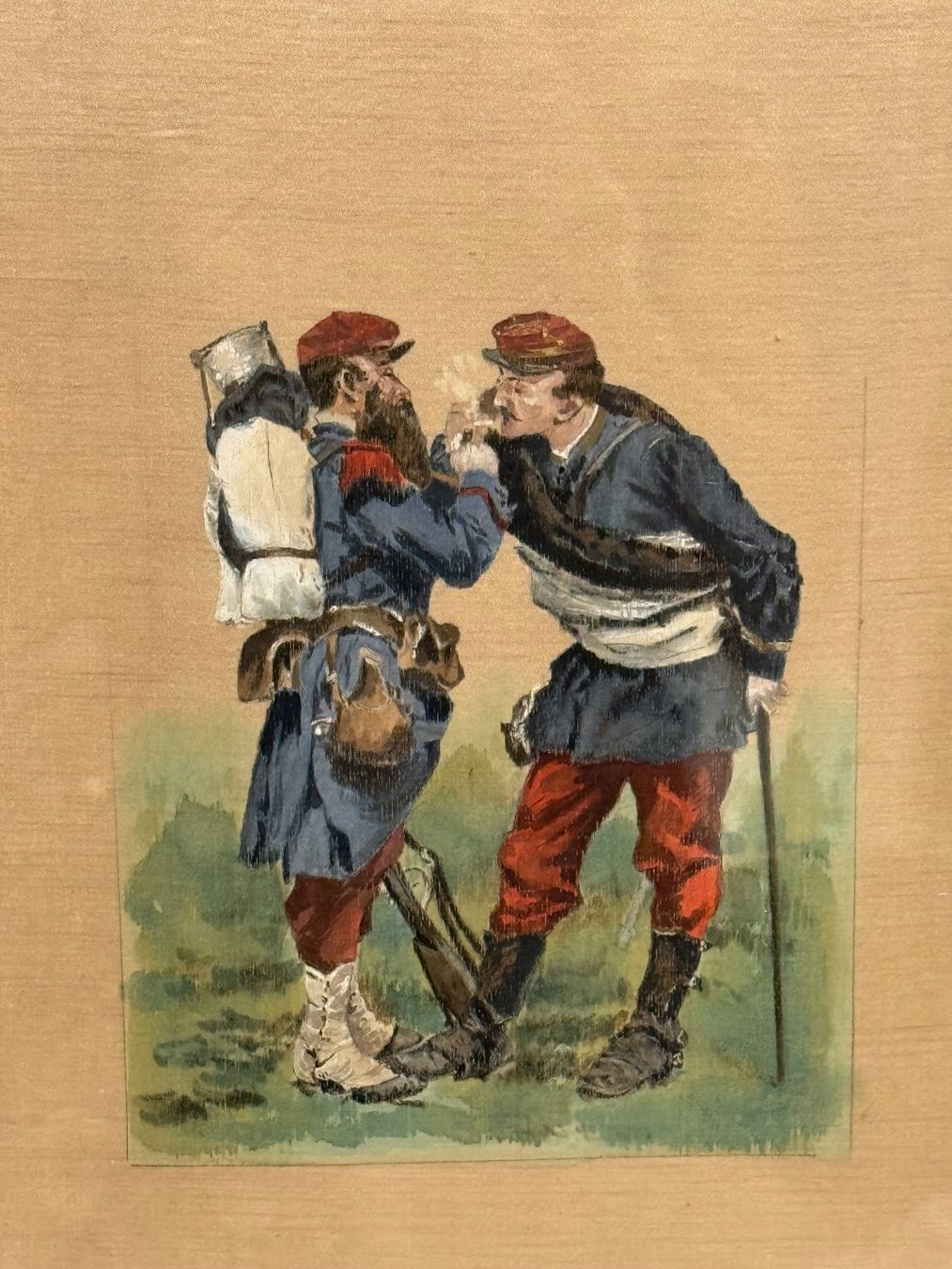 Foto & Immagini: Bild mit Soldaten Szene im Prunkrahmen – Usato da Itingen venduto da uhu777 2