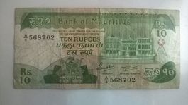 Billet banque Ile Maurice 10 Rupees série 1985 BE
