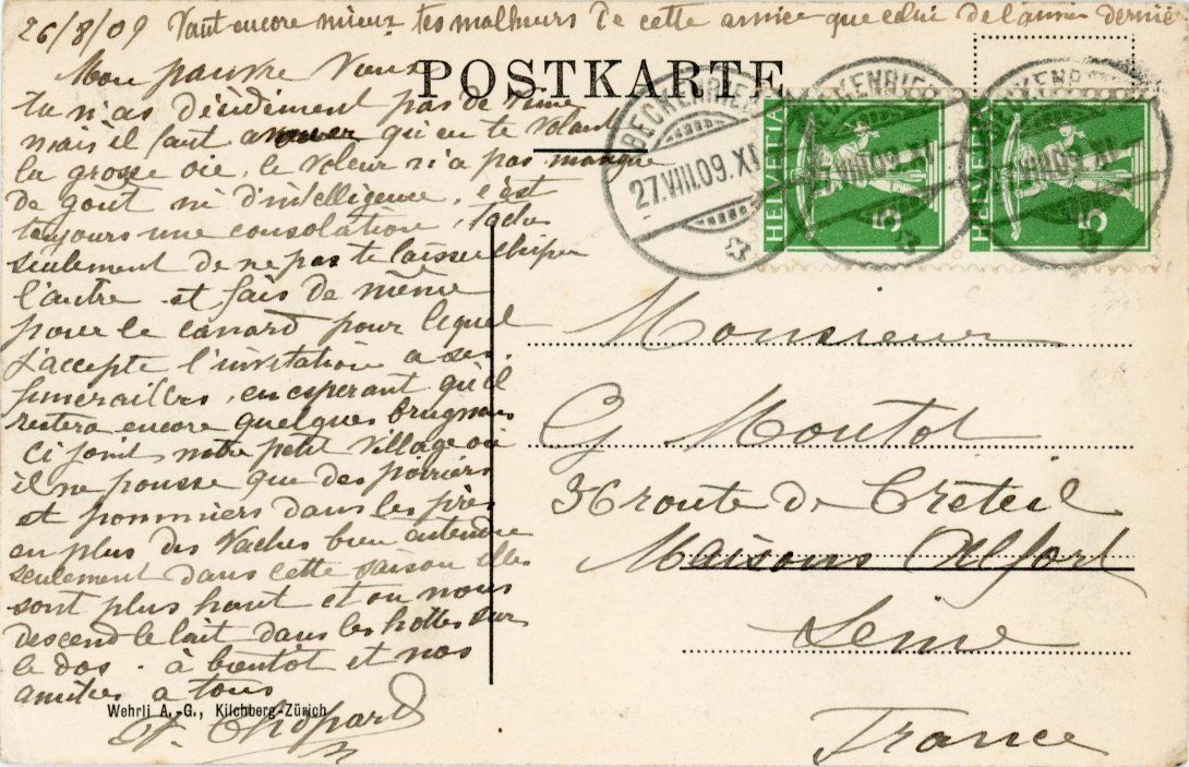 Cartoline postali: Emmetten   NW          um 1909 – Usato da Brig venduto da Valcards54 1