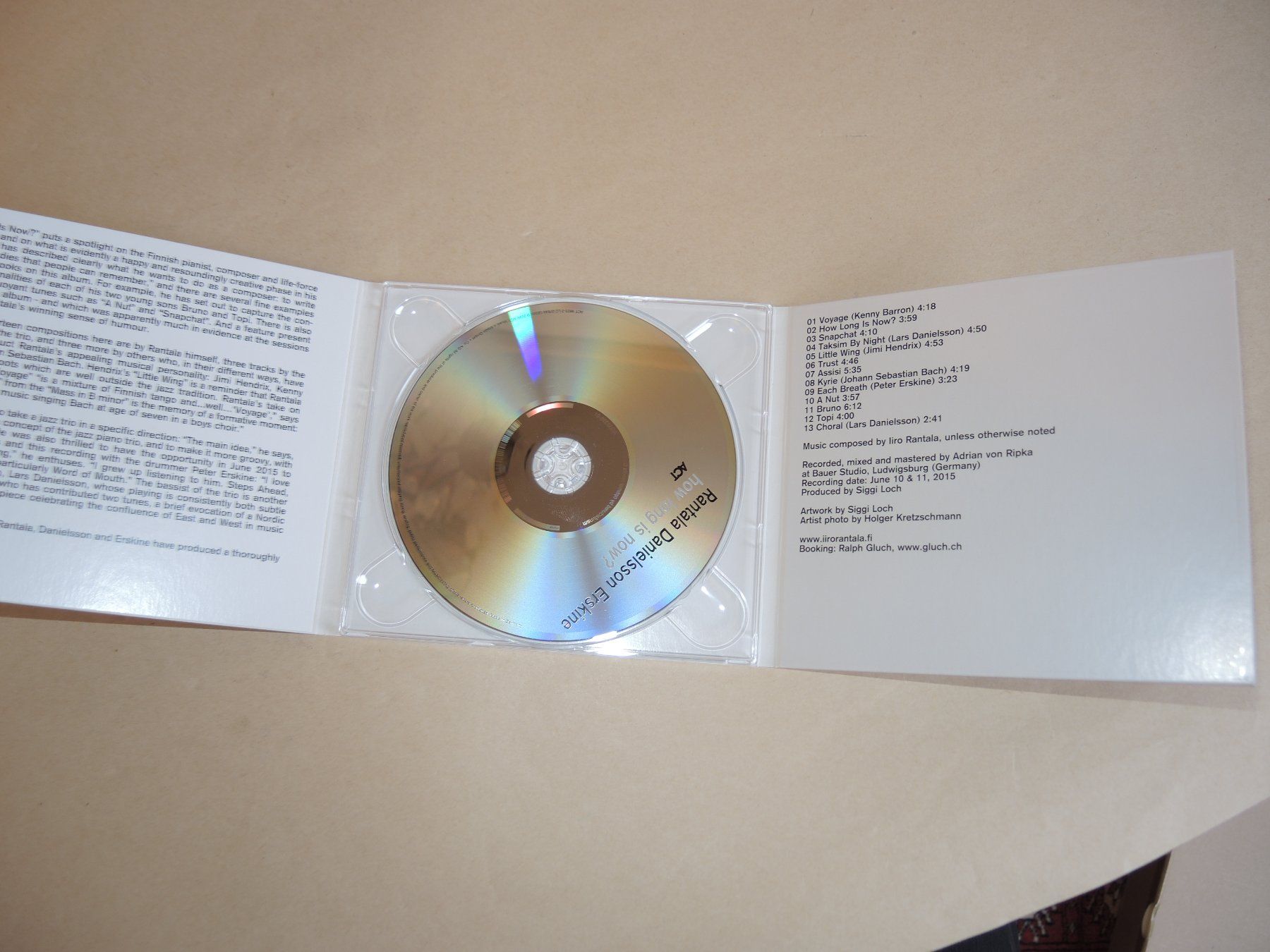 CD: RANTALA DANIELSSON ERSKINE CD how long is now? ACT – Usato da Rorschach venduto da maeck8 2