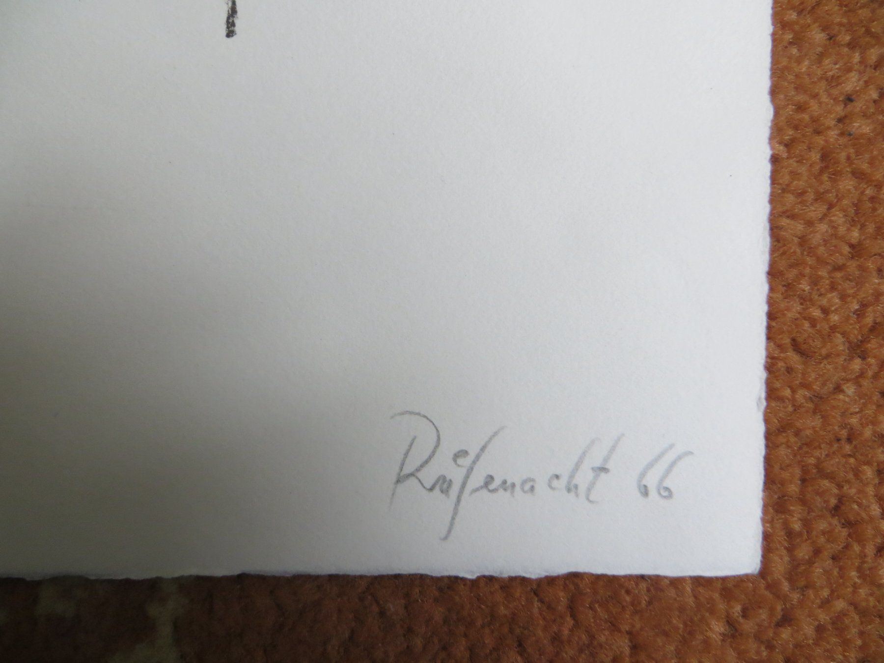 Grafica & Litografie: Peter Rüfenacht, Lithografie, 1966, "Mutter mit Kind" – Usato da Allenwinden venduto da Elbruba 1