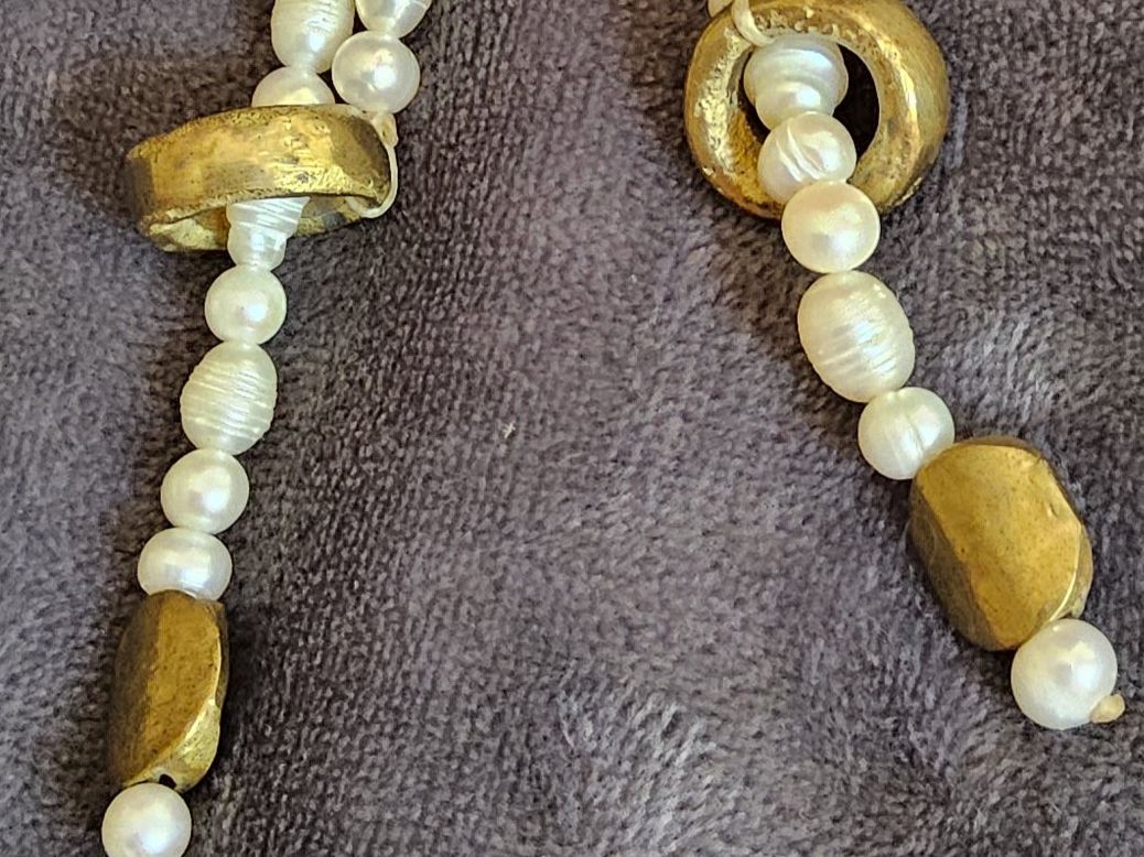 Ohrringe & -stecker: Vintage echte Perlen goldene Ohrhänger, 80er – Gebraucht aus Zürich von philpip 5