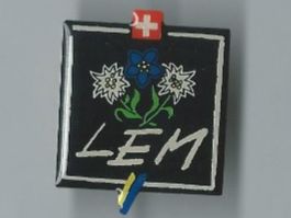 LEM Edelweiss Enzian Schweizerkreuz, Pin
