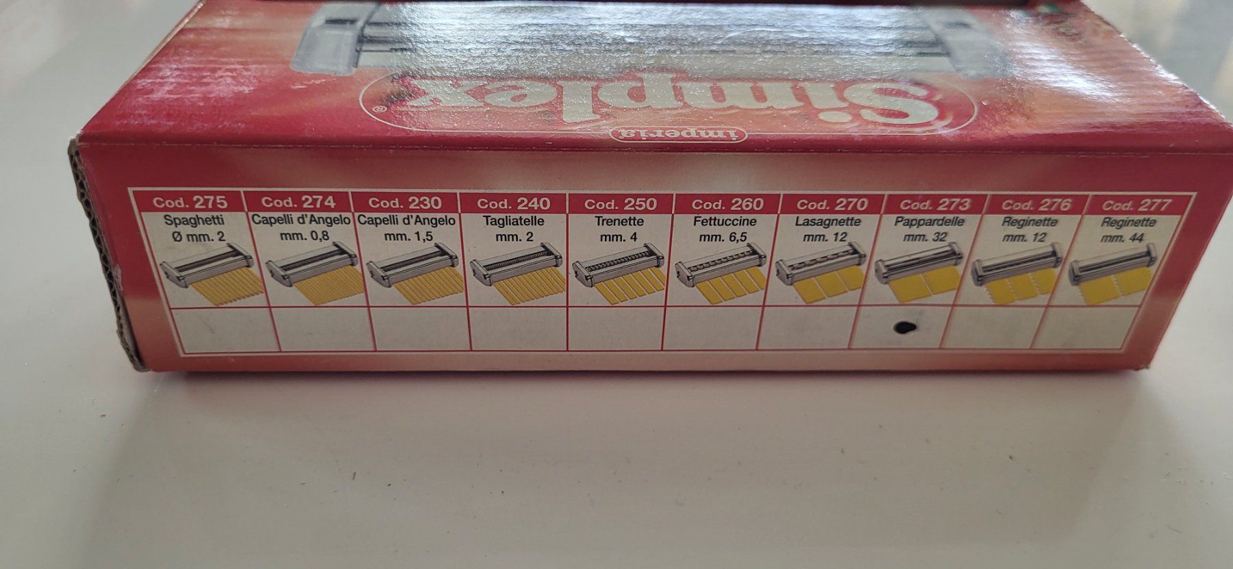 Elettrodomestici da cucina: Simplex Schneidevorrichtung Pappardelle 32 mm – Nuovo e nell'imballaggio originale da Figino venduto da mayam63 2
