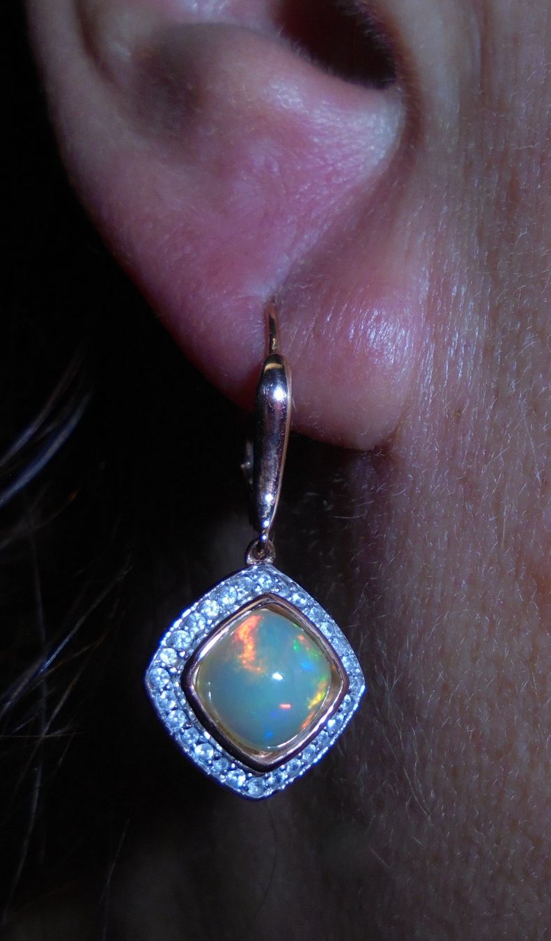 Orecchini pendenti & Orecchini a lobo: Echtschmuck: Goldohrringe mit Welo-Opal – Nuovo (secondo la descrizione) da Zuchwil venduto da maumauchi 6