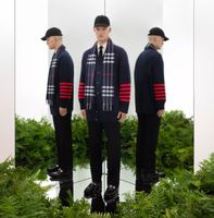 Burberry Kaschmirschal Karo Blau NEU
