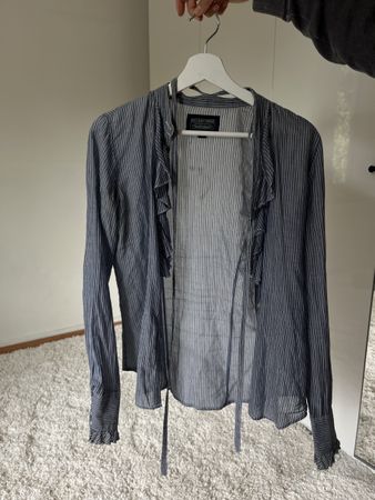 Polo Jeans Bluse, Gr. M, blau-weiss gestreift, Top Zustand