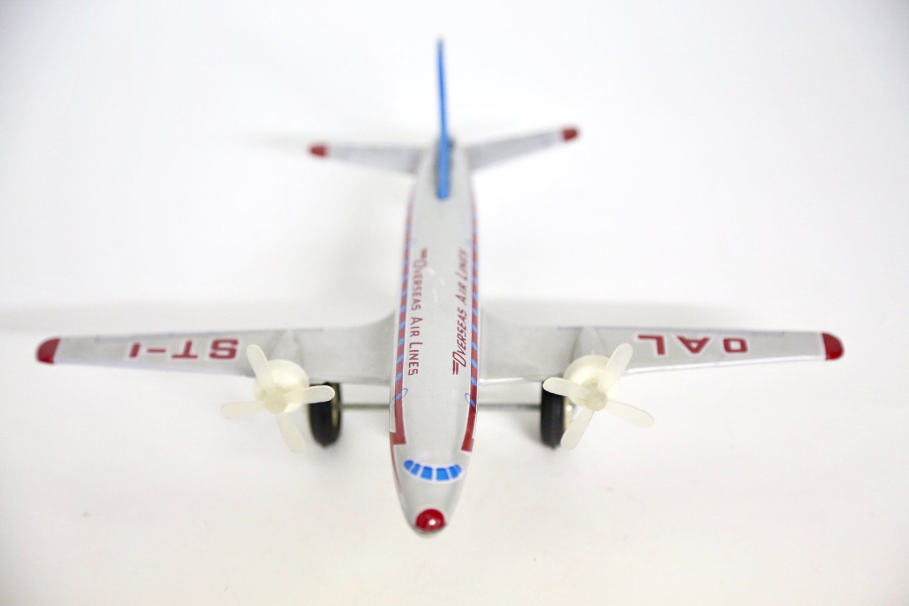 Giocattoli: Overseas Air Lines Blech Flugzeug – Usato da Reinach BL venduto da Han-Numismatik