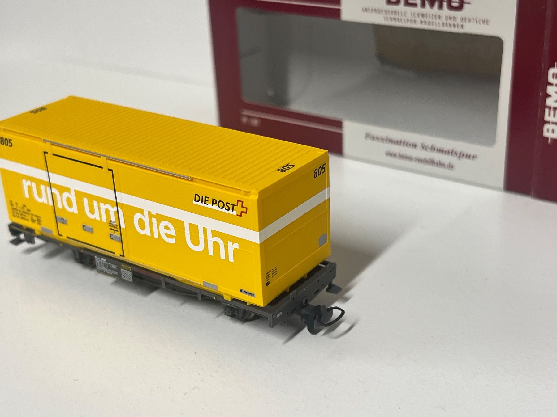 Bemo Modellini di ferrovie: Bemo Rhb  Postcontainer Nr.805 rund um die Uhr – Nuovo e nell'imballaggio originale da Geroldswil venduto da TopTrain54 3