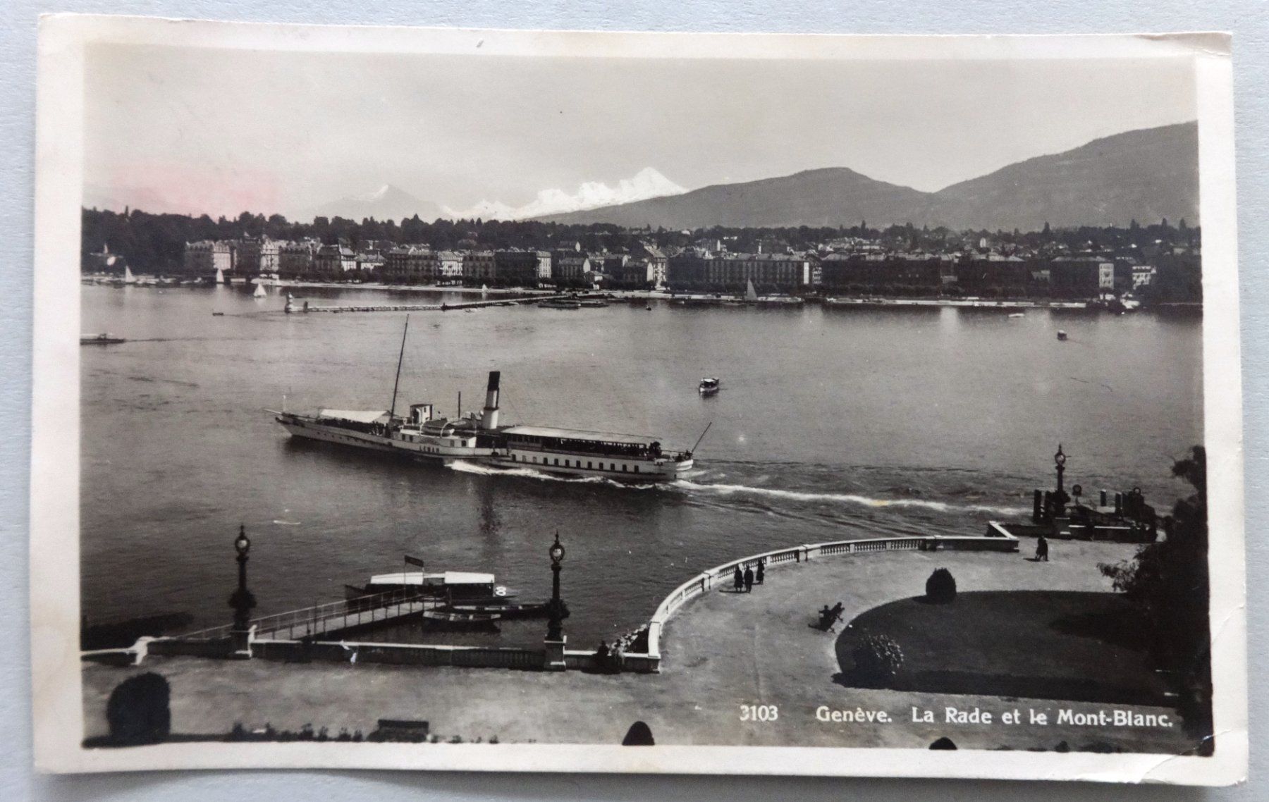 Ansichtskarten: Genève - La Rade et le Mt-Blanc – Defekt aus Fétigny von Billy2miny