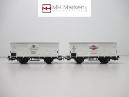 Piko 135-105 + 135-015 ged. Güterwagen FS/DR Gleichstrom H0
