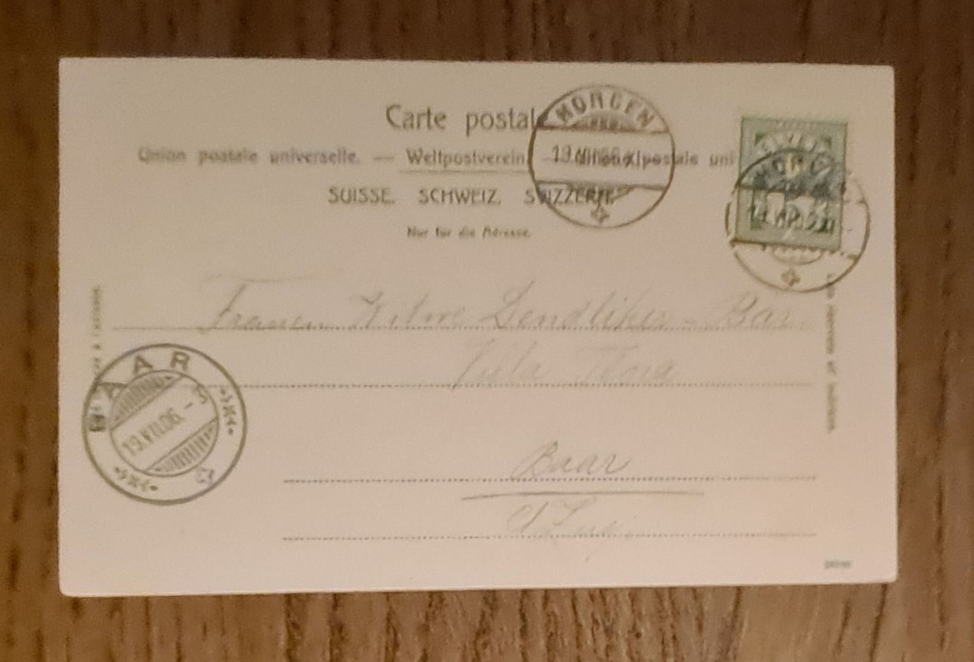 Ansichtskarten: Horgen 1906 – Gebraucht aus Ebikon von Donar50 2