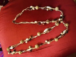 Kette beige braun apart gestaltet Strand Sommer