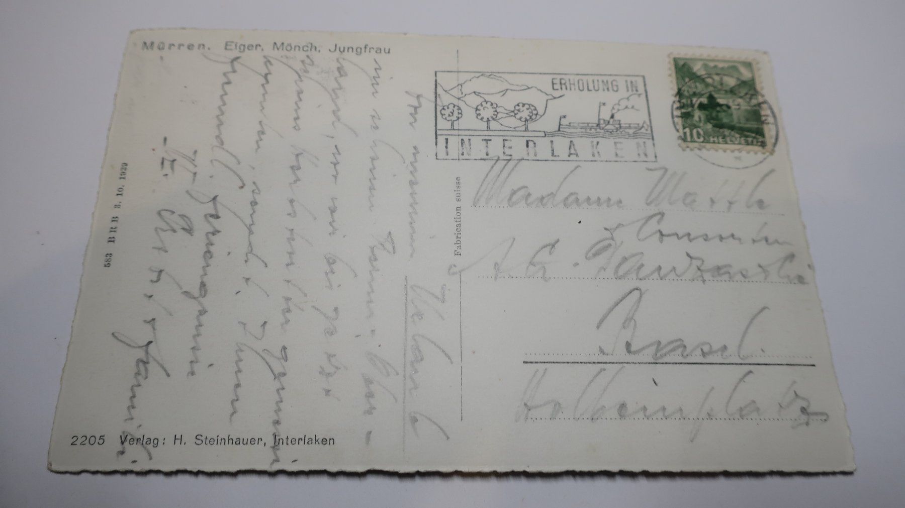 Cartoline postali: Mürren Eiger Mönch Jungfrau – Usato da Cormoret venduto da Pascalll2001 4