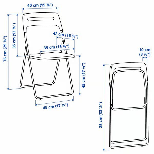 Ikea Sedie: NISSE Stühle Ikea - klappbar – Usato da Zürich venduto da ann_2n6w 1