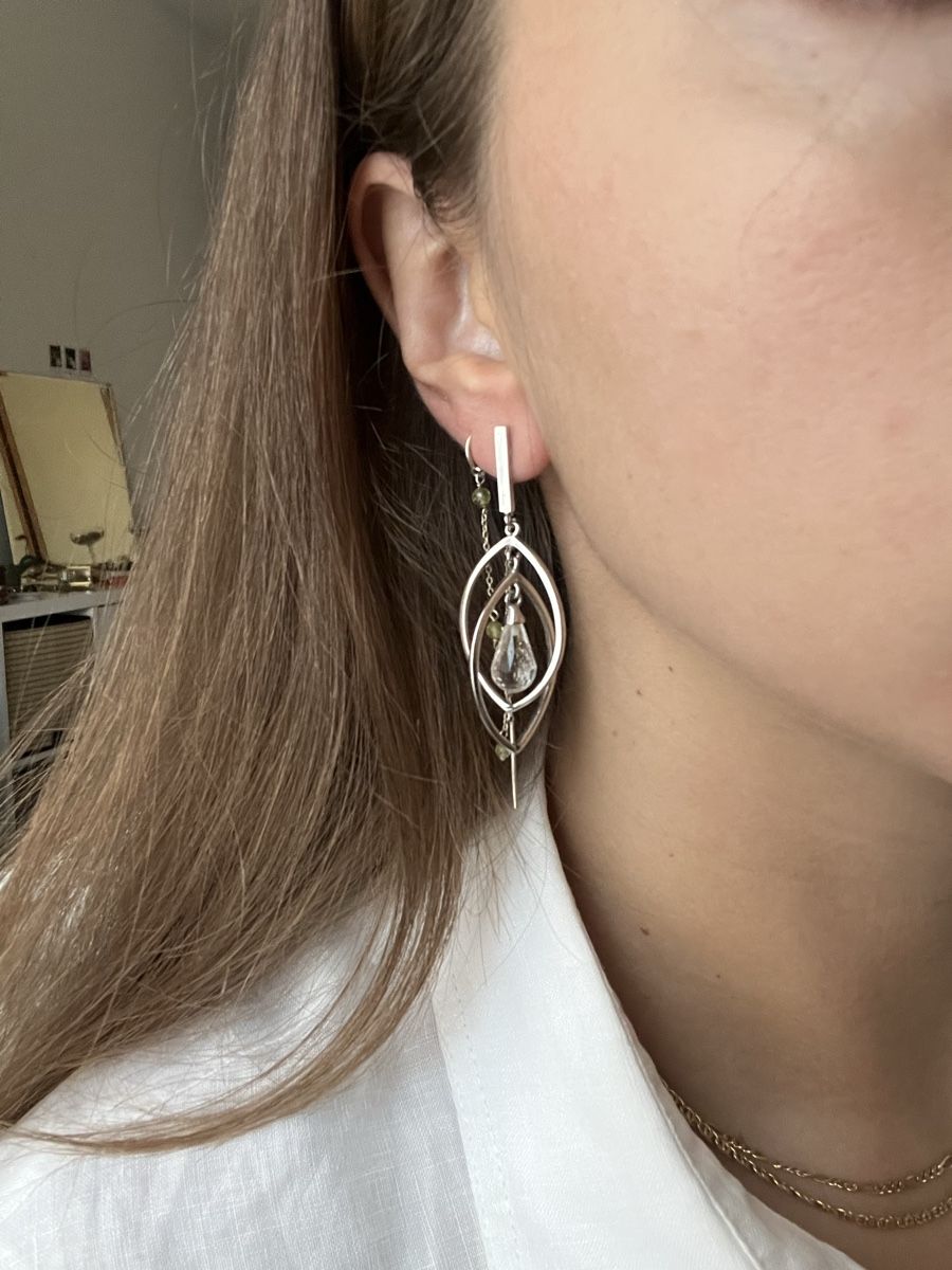 Orecchini pendenti & Orecchini a lobo: Silver drop earrings  – Usato da Vezia venduto da chi_byp8 2