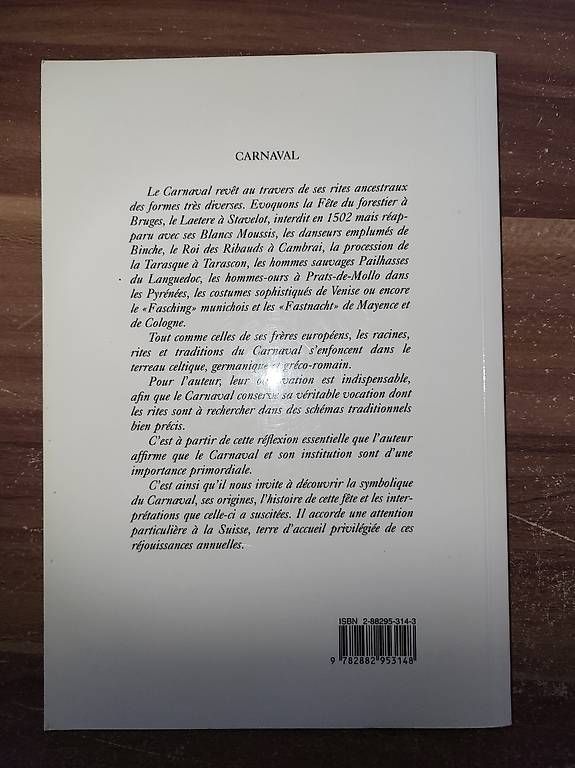 Libri: Livre "Carnaval, Rites, fêtes et traditions" – Usato da Chamoson venduto da Chricou7 1
