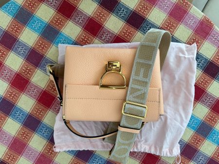 Coccinelle Arlettis Signature shoulder bag apricot