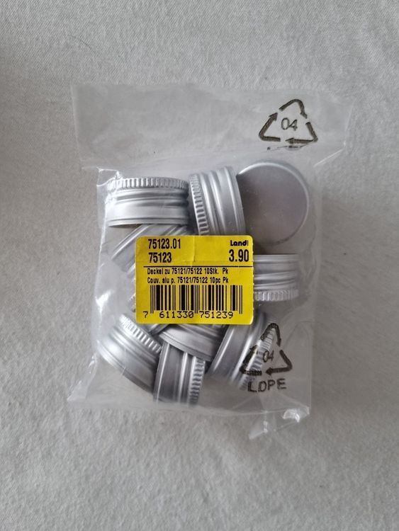 FUNNETOYU 50 Stück Aluminium Schraubdeckel - Luftdichte Verschlüsse Für Glasflaschen