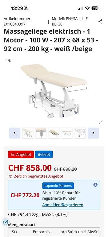 Kosmetik-& Massageliegen: Kosmetikliege – Gebraucht aus Jona von melsanka 1