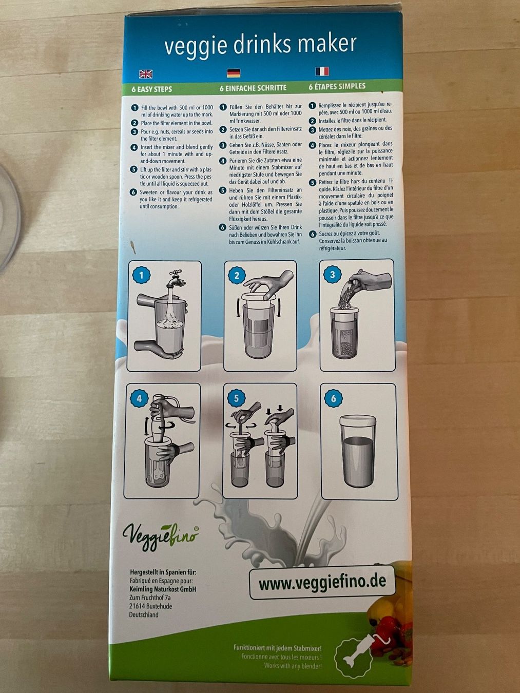 Elettrodomestici da cucina: Veggiefino - Pflanzendrink selber machen – Nuovo e nell'imballaggio originale da Bachenbülach venduto da bri_8sws 3